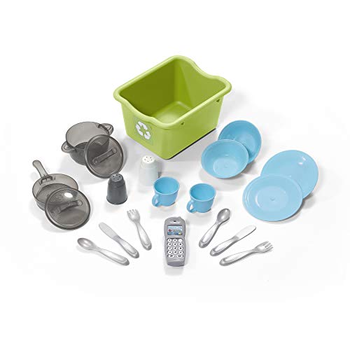 20 Piece Blue White Green Play Kitchen Set C81966