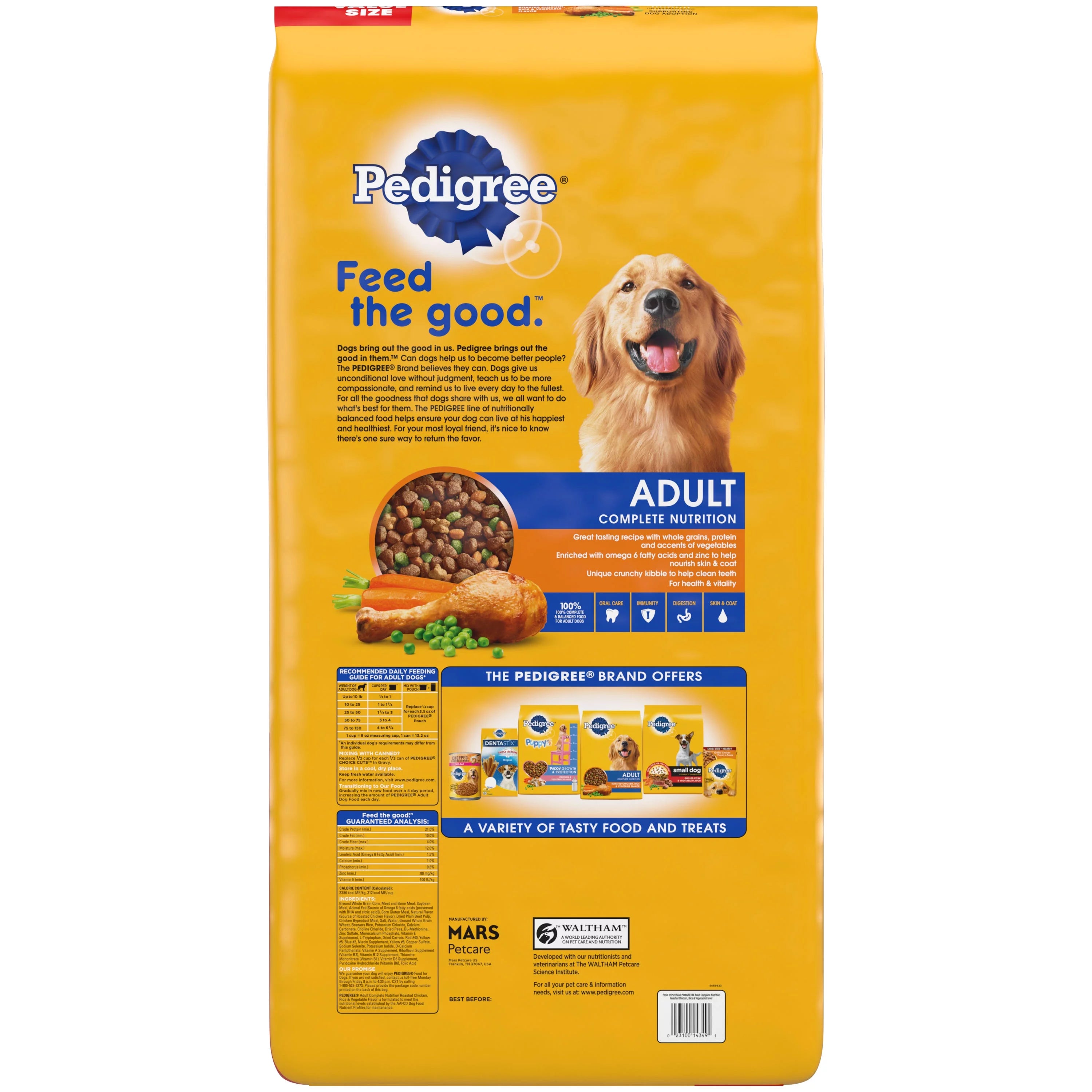 44 lb Adult Dry Dog Food Roasted Chicken Rice Vegetable Flavor Kibble M9339