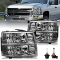 Pair Halogen Headlight Assembly for 2007-2013 Chevy Silverado 1500 2500 3500 HD N406150