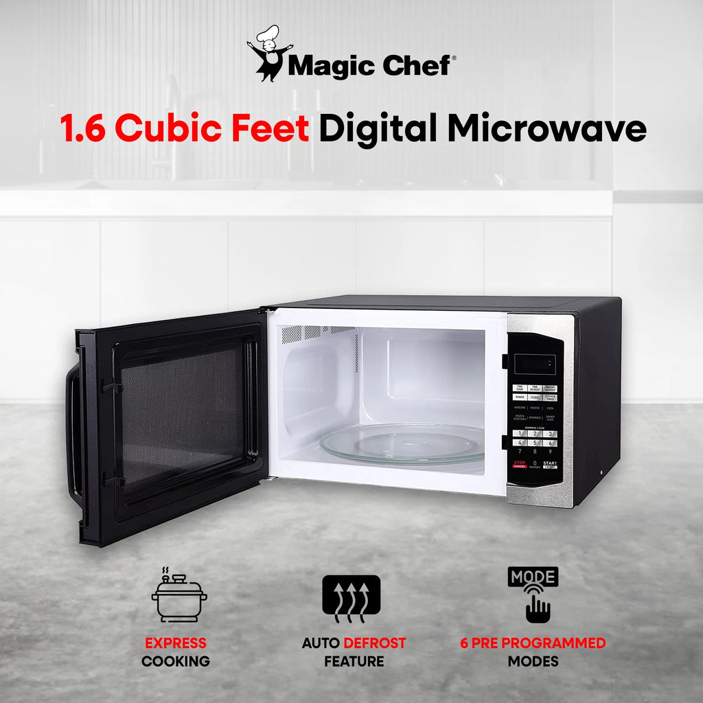 1.6 Cu. ft. Stainless Steel Digital Countertop Microwave U60878