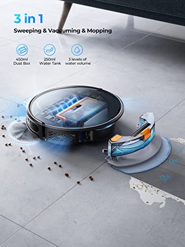 Robot Vacuum and Mop Combo, 4500Pa Suction, Self-Charging E2072