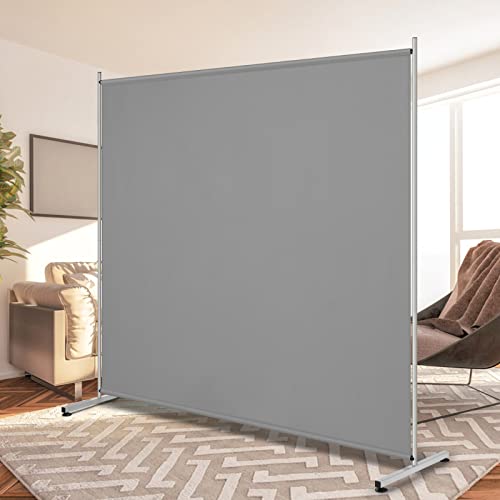 Gray 2 Panel Folding Room Divider 142" W x 71" H T67114