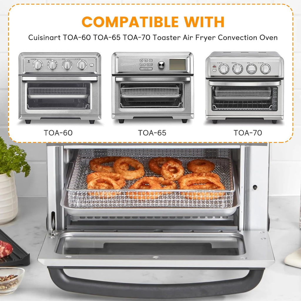 12.2 x 11 Inch Stainless Steel Mesh Air Fryer Basket Y3556