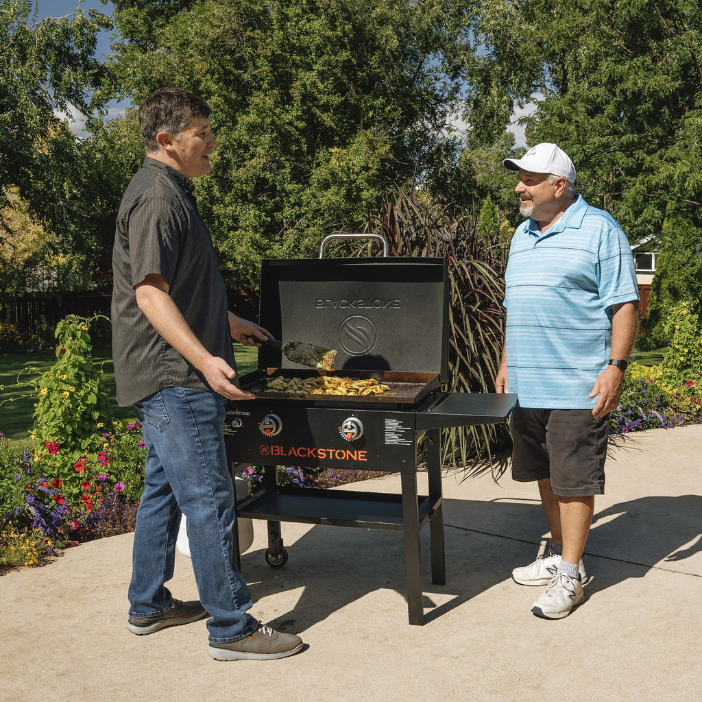 Black 2-Burner 28" Propane Griddle with Hood O91631