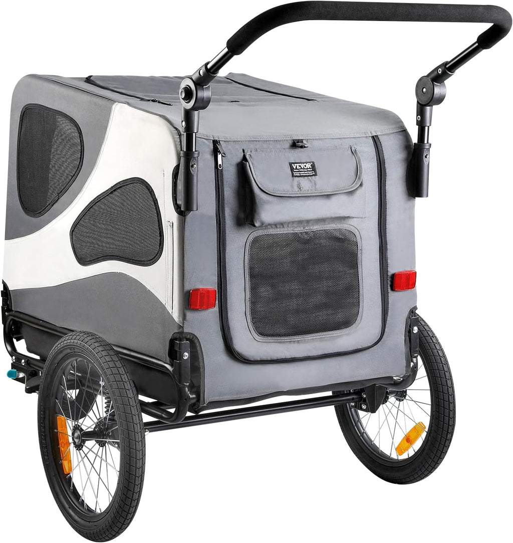 Black/Gray Dog Bike Trailer with Quick Release Wheels X348
