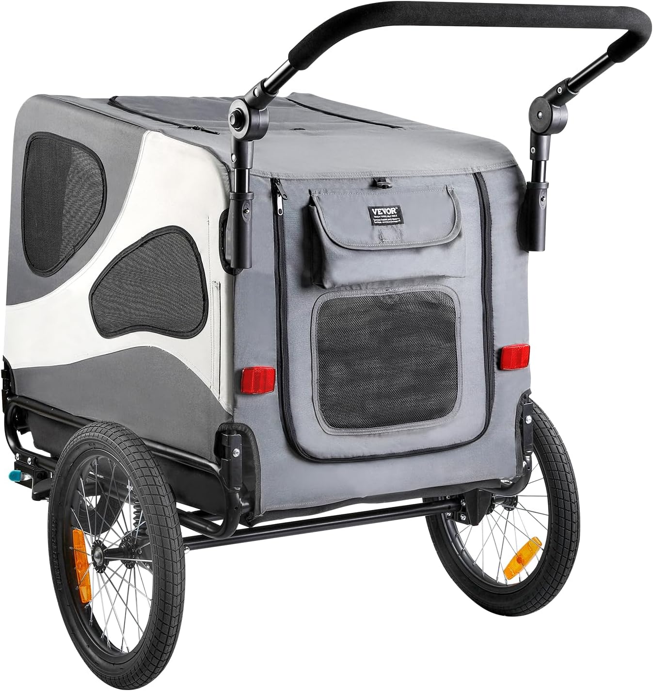 Black/Gray Dog Bike Trailer with Quick Release Wheels X348