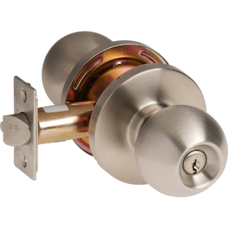 Satin Stainless Steel Keyed Entry Single Cylinder Knobset U891