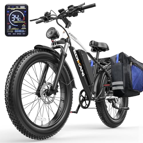 26" Electric Bike, 90 Miles, 34MPH, Peak 1500W, Fat Tire, 48V 864WH Removable Battery, Brake Light K978217