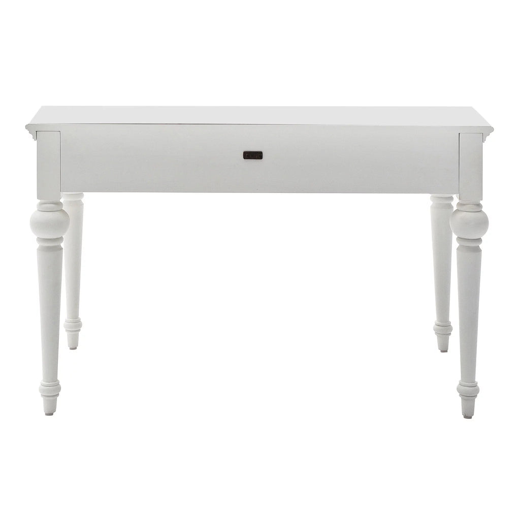 Antiqued White Writing Desk with Hutch B9366