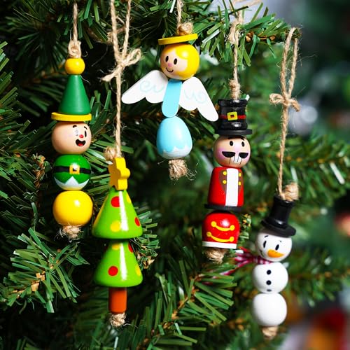 202 Pcs Christmas Wooden Beads Craft Kit H52625