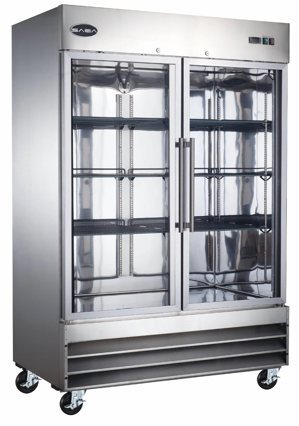 47 cu ft Stainless Steel Glass Door Reach-In Refrigerator S869