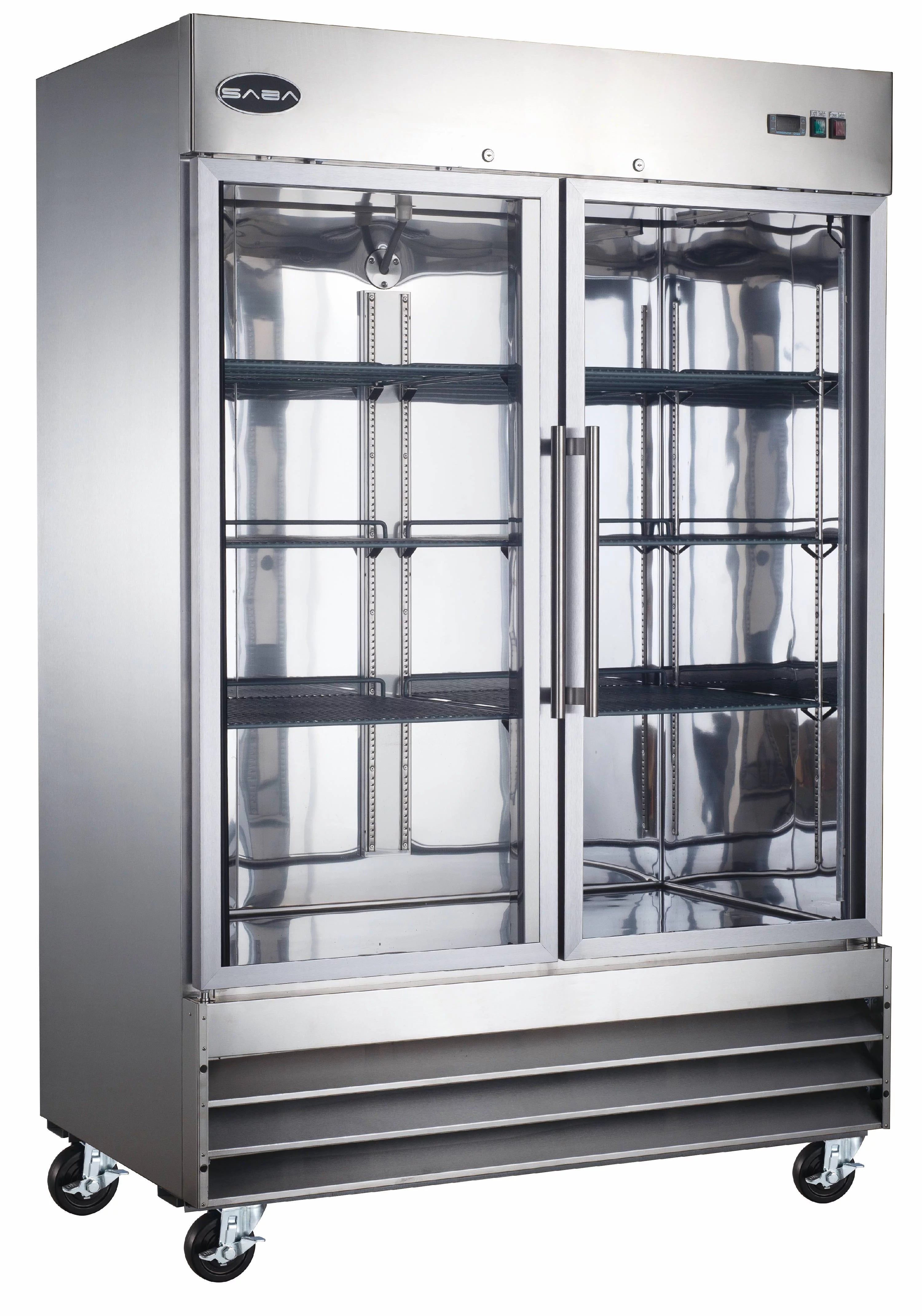 47 cu ft Stainless Steel Glass Door Reach-In Refrigerator S869