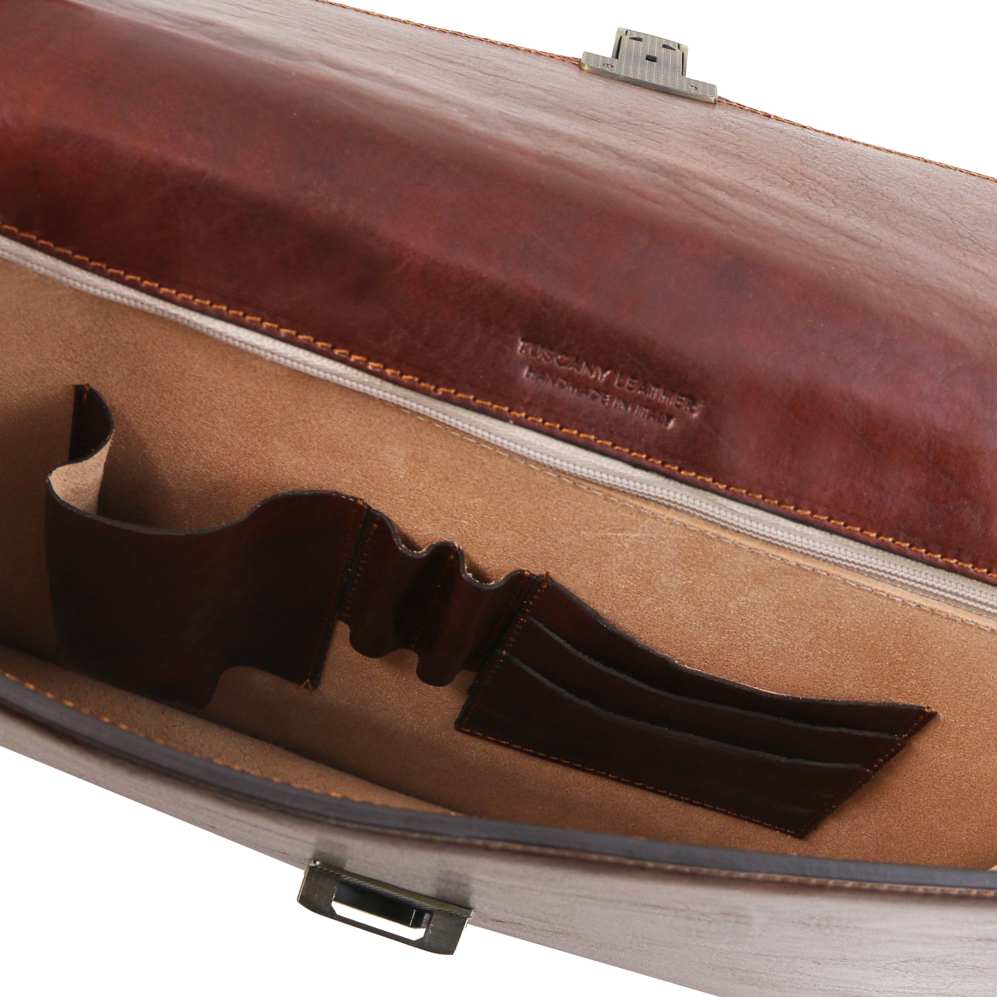 Red Leather Briefcase V28191
