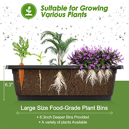 3.74FT Vertical Raised Garden Bed, 5 Tiers Elevated Garden Planters, Brown H25201