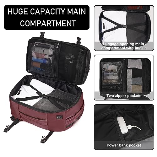 Pink Travel Backpack 18x14x8 Waterproof with Charging Port G643