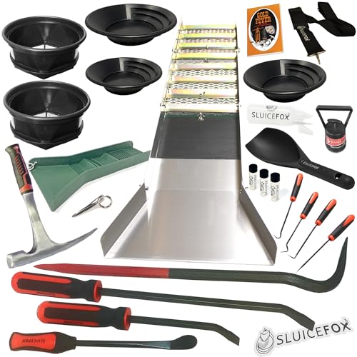 Gold Mining Kit with 50 inch Folding Gold Sluice Box E1388
