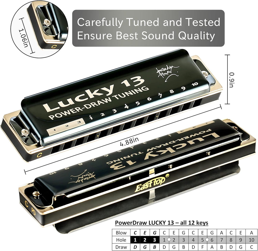 13 Holes Diatonic Harmonica C key T6292