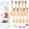 100 Set Christmas Disposable Wooden Spoons W736978