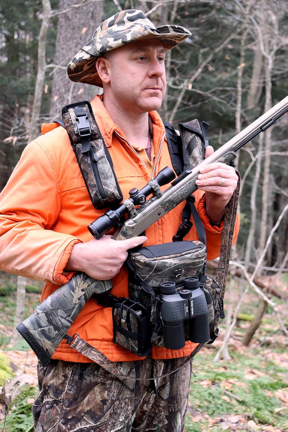 Camouflage Binocular Harness Case with Molle Compartments S993901