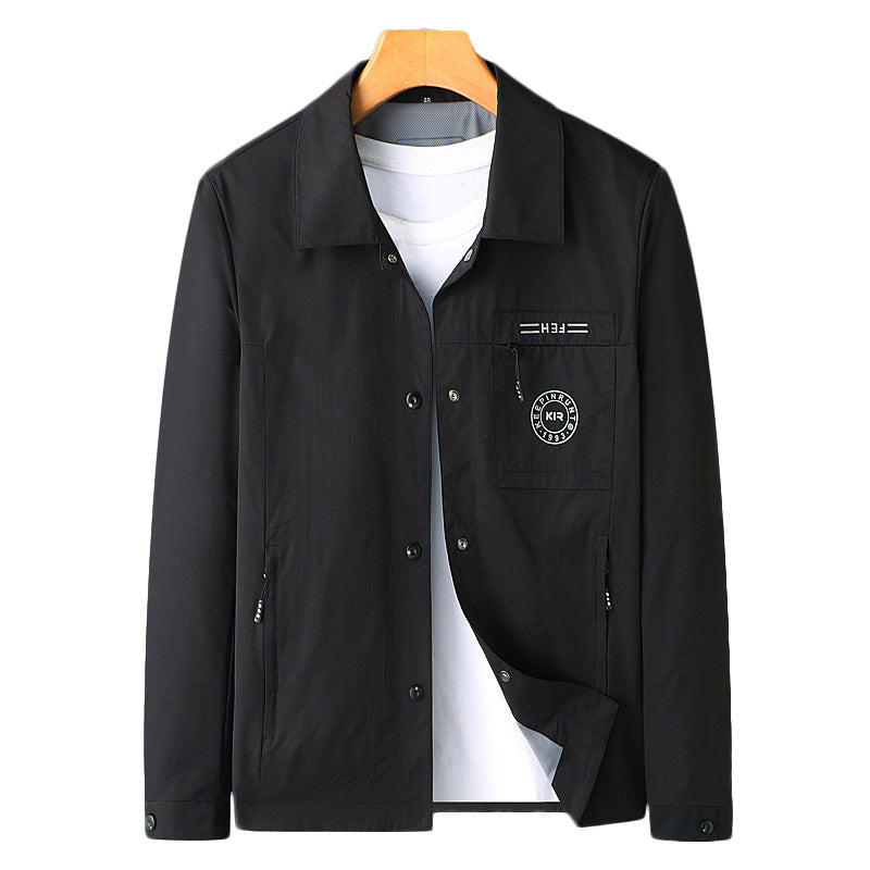 Men’s Casual Lapel Top – Wrinkle-Free Jacket for Effortless Style