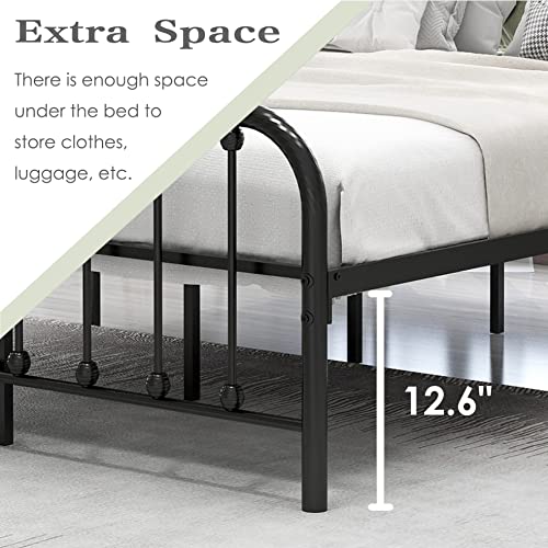 Gold Twin Size Metal Platform Bed Frame I497887
