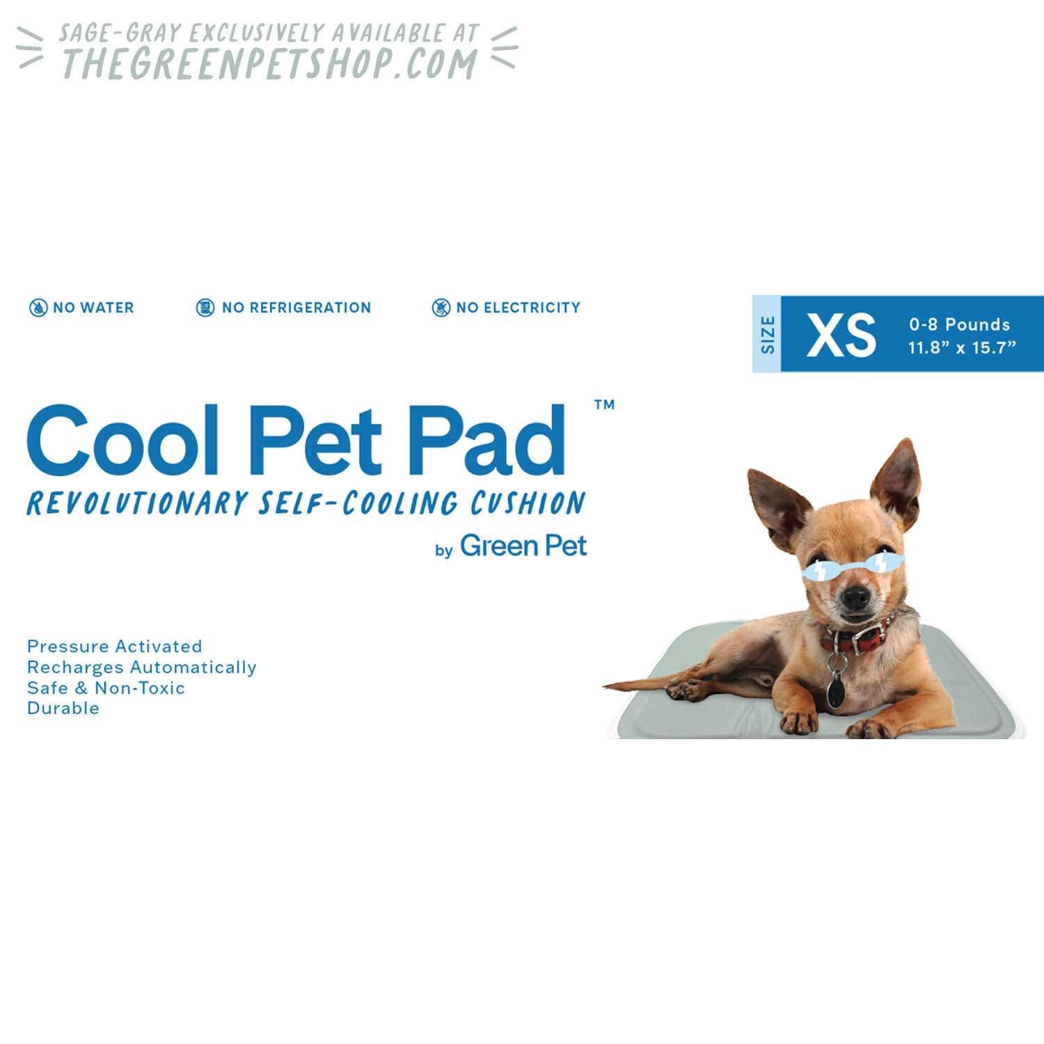 Sage Gray Self Cooling Pet Pad G47179