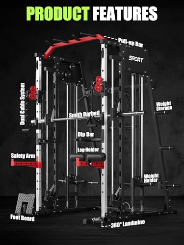 Heavy Duty Power Cage with Dual Pulley System J500