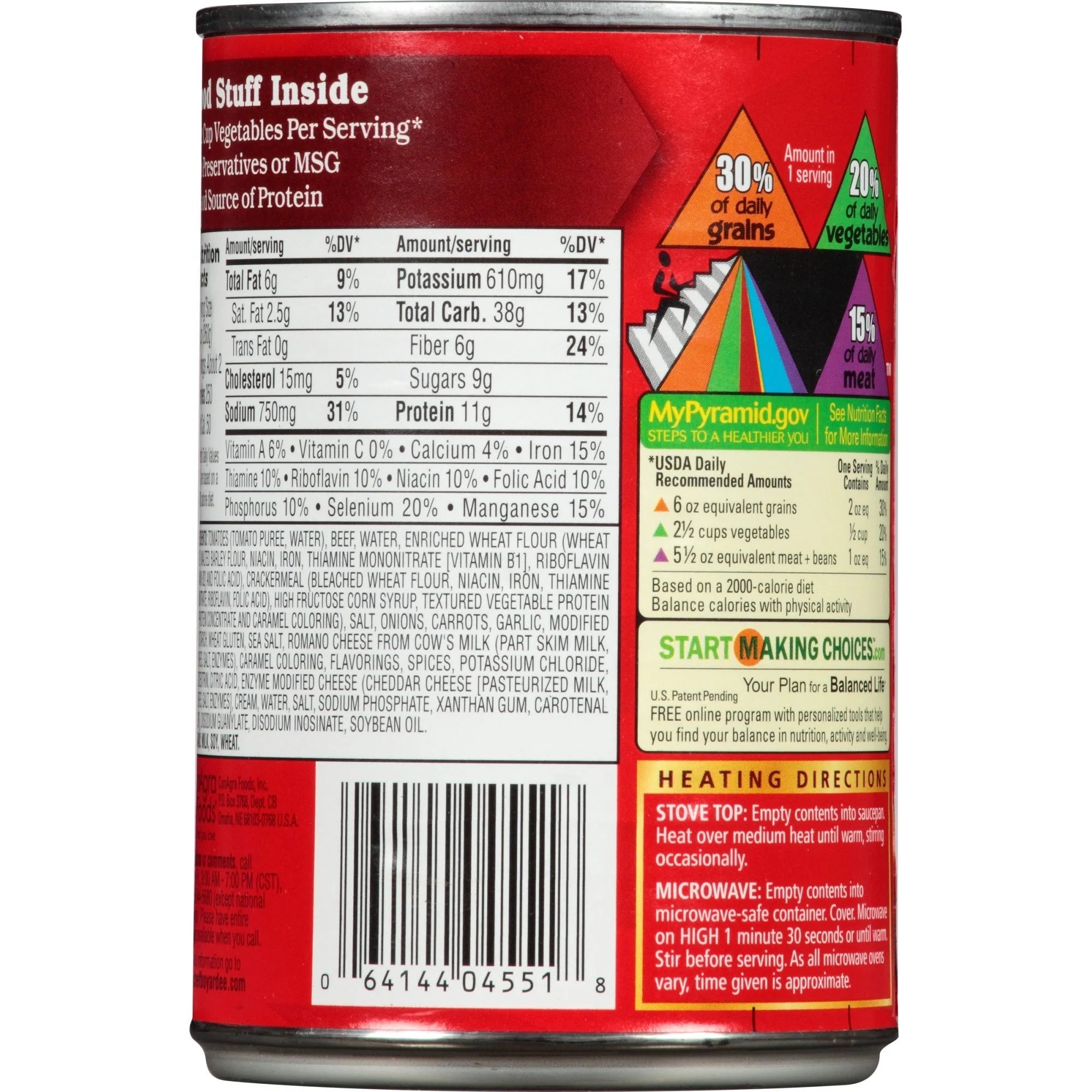15 Oz Pack Of 4 Beef Ravioli H902