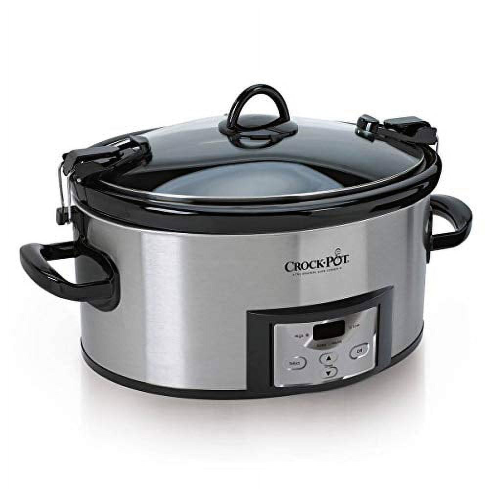 6 Qt Programmable Slow Cooker, Silver N252305