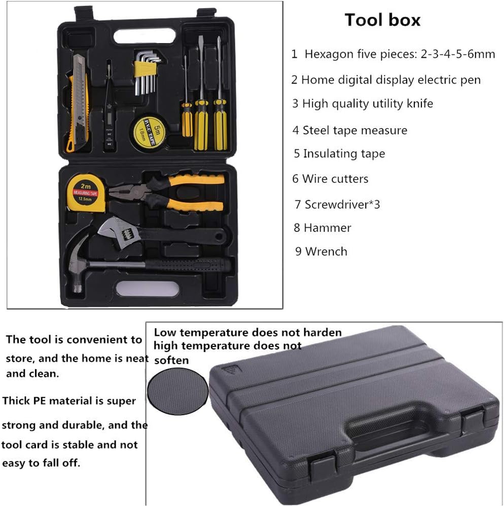 124 Pcs Emergency Car Kit with Jumper Cables 11.8 Foot and Folding Survival Shovel P45498