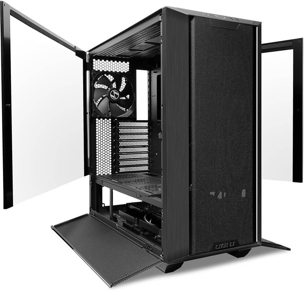 Black Tempered Glass E-ATX Mid-Tower Computer Case M65524