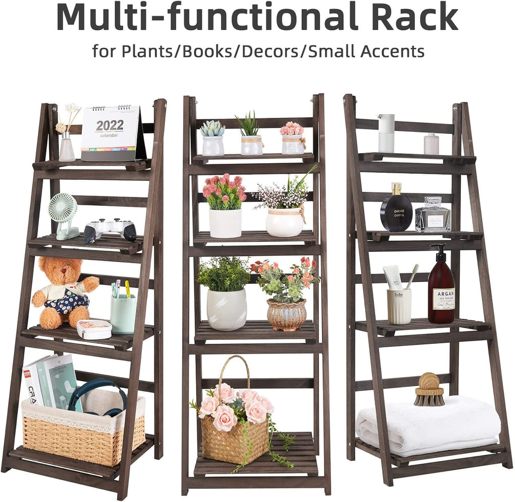 4 Tier Wooden Plant Stand I10516