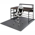 63" X 51" Vinyl Desk Chair Mat Protector (Translucent Black) Y87416