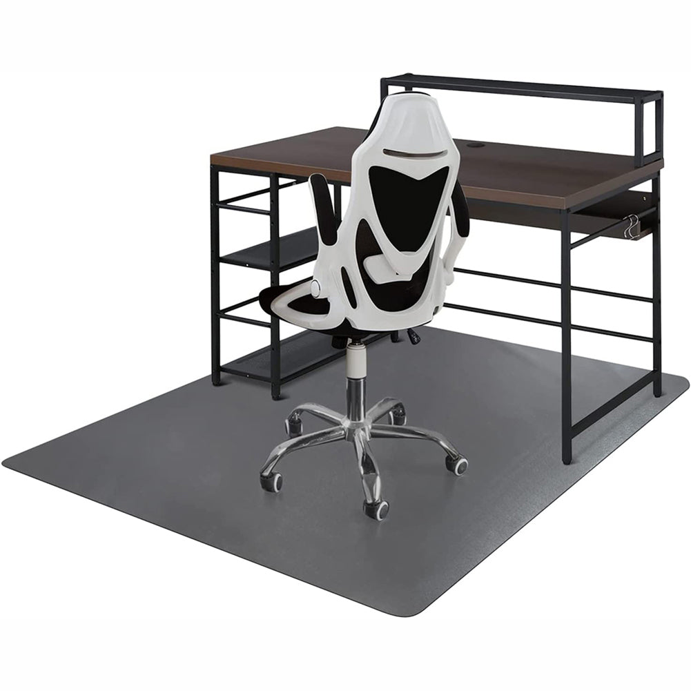 63" X 51" Vinyl Desk Chair Mat Protector (Translucent Black) Y87416