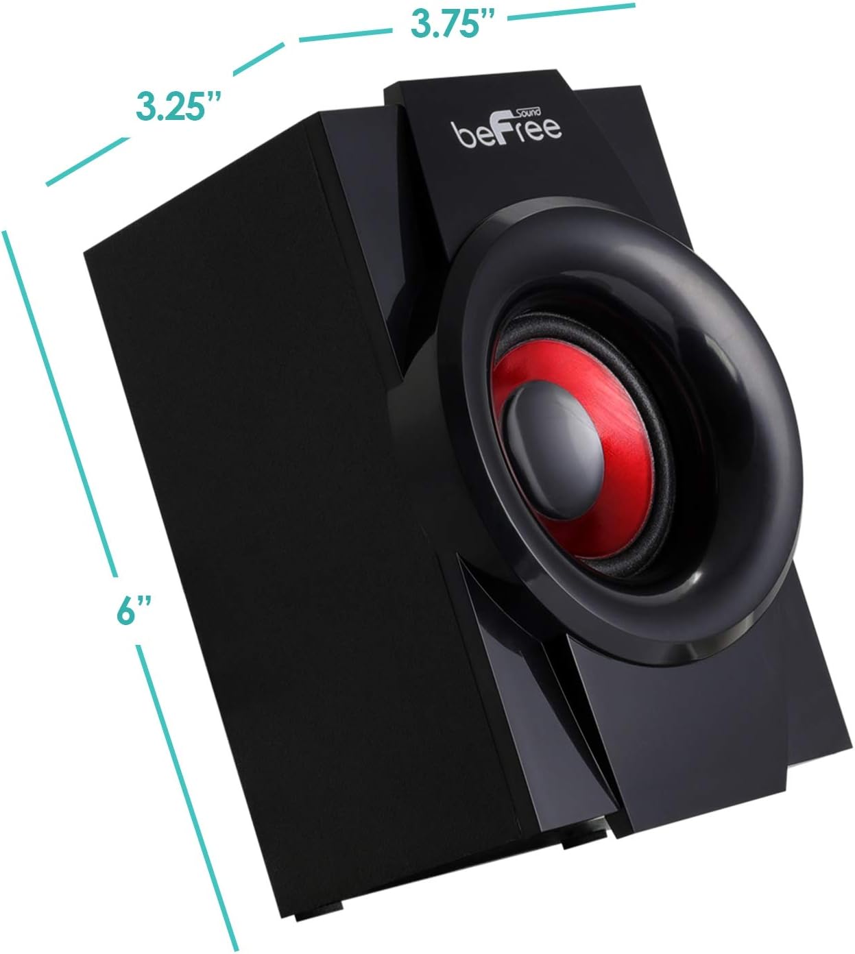 Red 5.1 Channel Bluetooth Speaker System with Remote Control R372