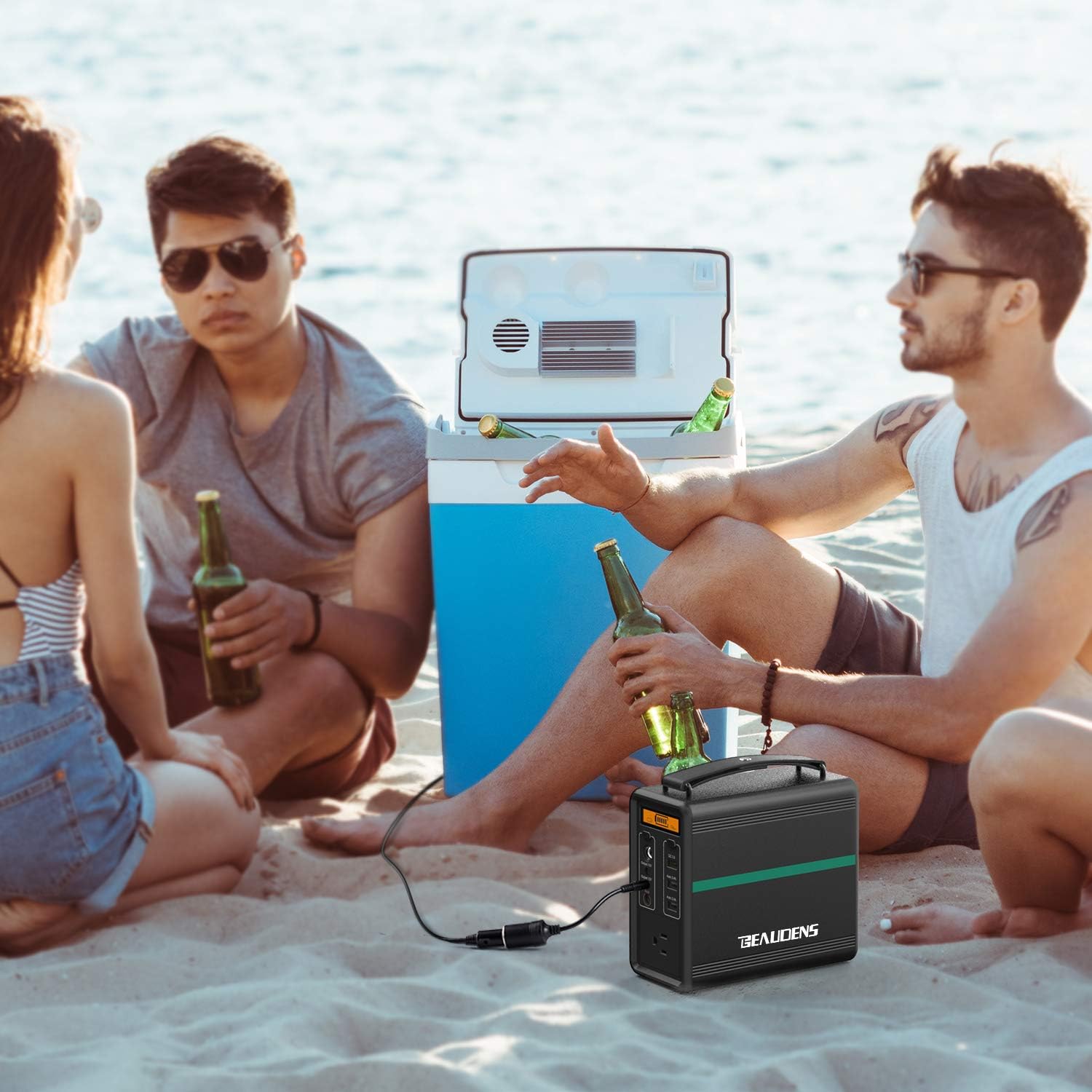 Portable Power Station 166Wh LiFePO4 Battery Solar Generator 110V/150W AC Outlet Q592593