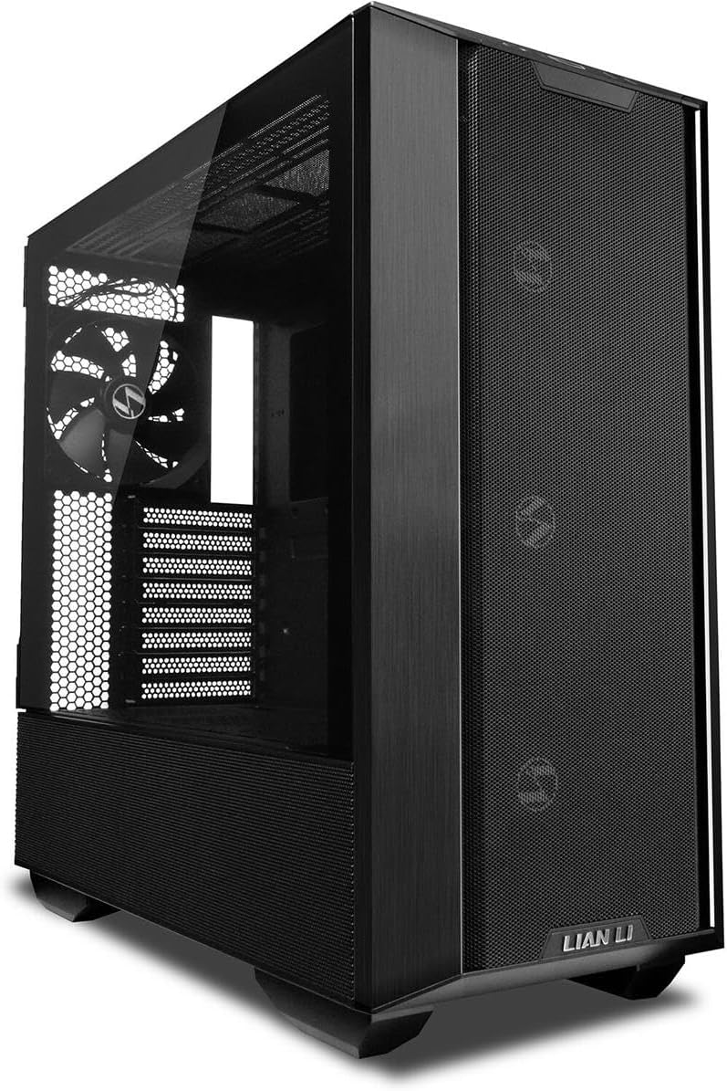 Black Tempered Glass E-ATX Mid-Tower Computer Case M65524