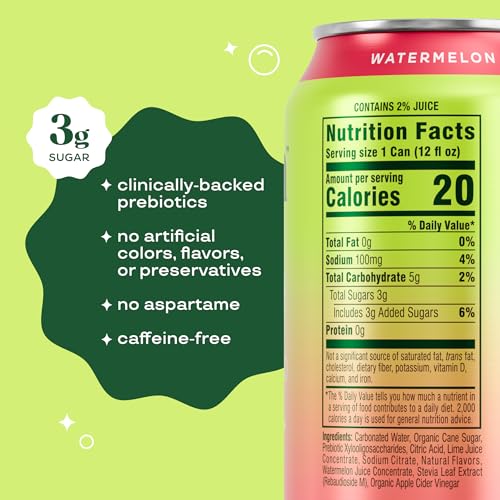 Prebiotic Soda 12 Pack, 12oz Cans L11308