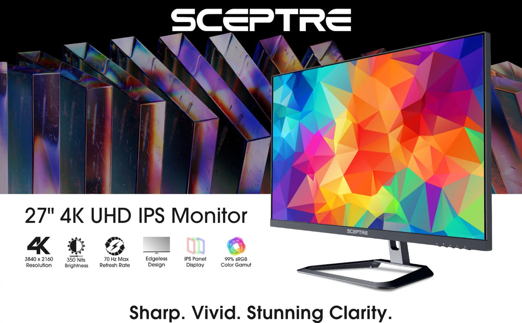27" 4K UHD IPS Monitor 70Hz DisplayPort HDMI 99% sRGB Built-in Speakers P23646