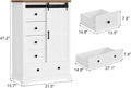 5 Drawers Dresser with Sliding Barn Door T427427