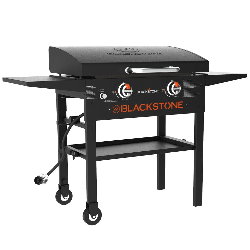 Black 2-Burner 28" Propane Griddle with Hood O91631