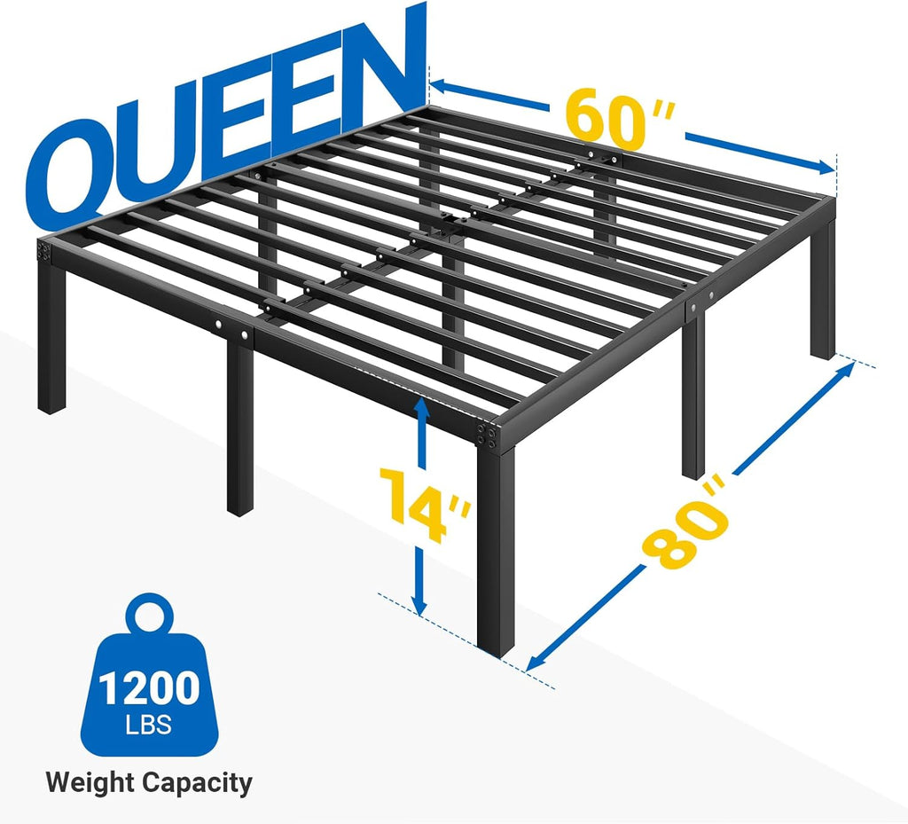 Queen Bed Frame with Storage Space Under Bed A2683