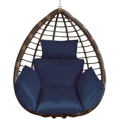 Grey Hanging Egg Chair Cushion with Pillow Q95461