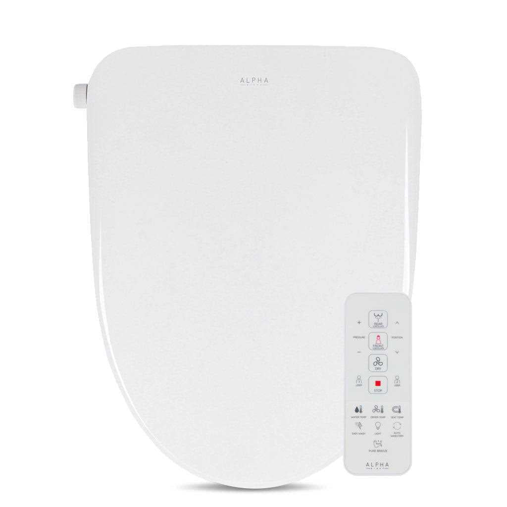 Elongated White Bidet Toilet Seat A98059