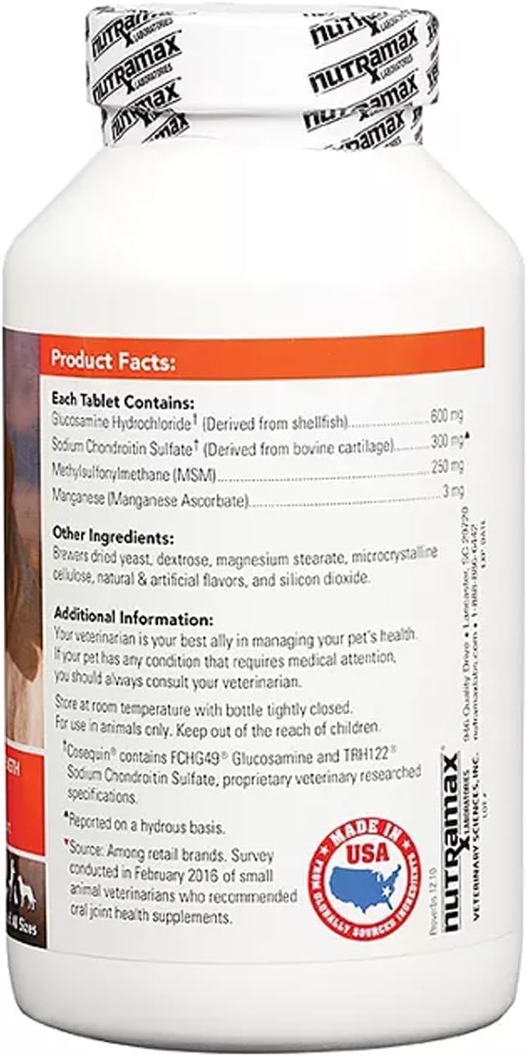 180 Chewable Tablets Joint Health Supplement for Dogs W9157