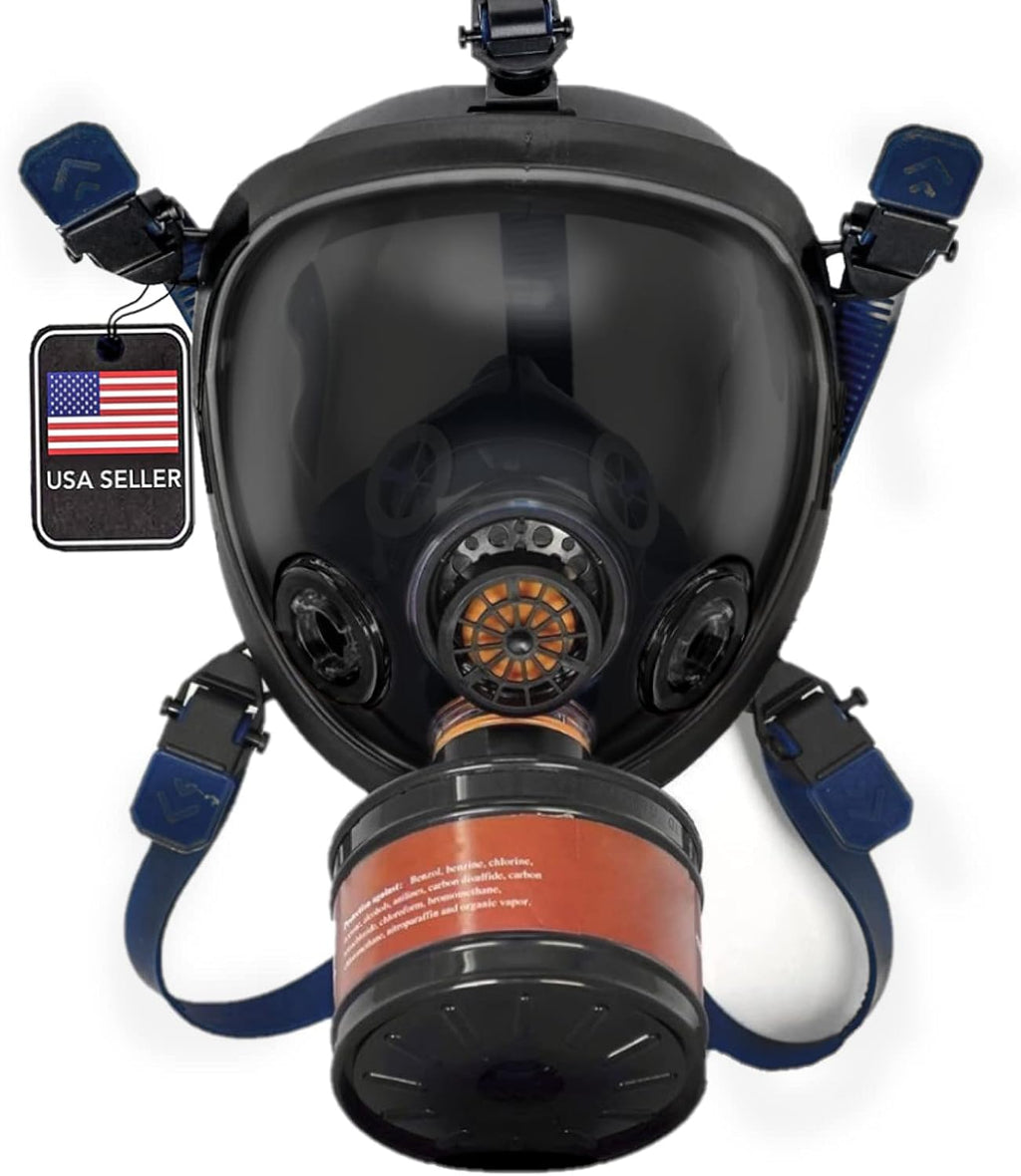 Full Face Respirator with 40mm Gas Filter Canister U516