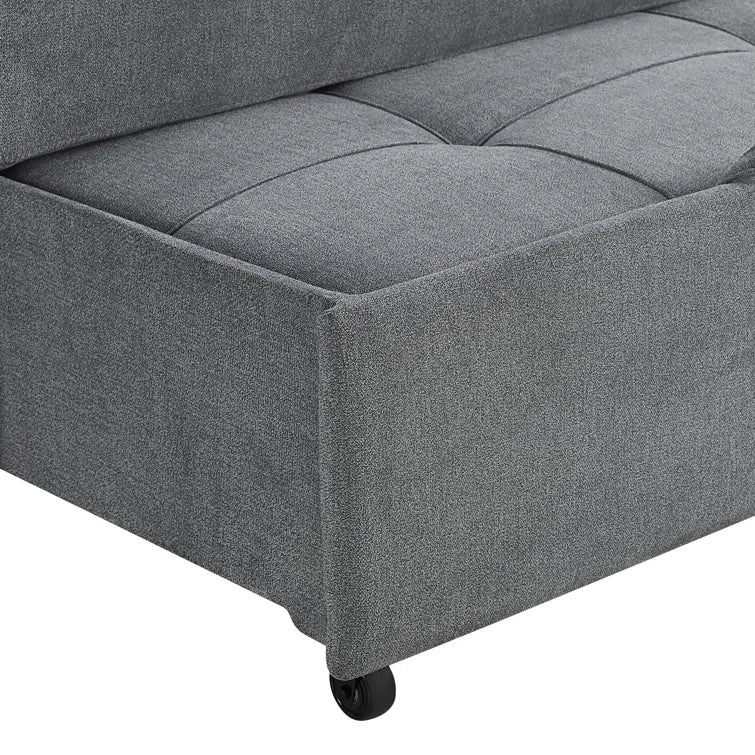 Queen Rolled Arm Tufted Back Convertible Sleeper Sofa I806741