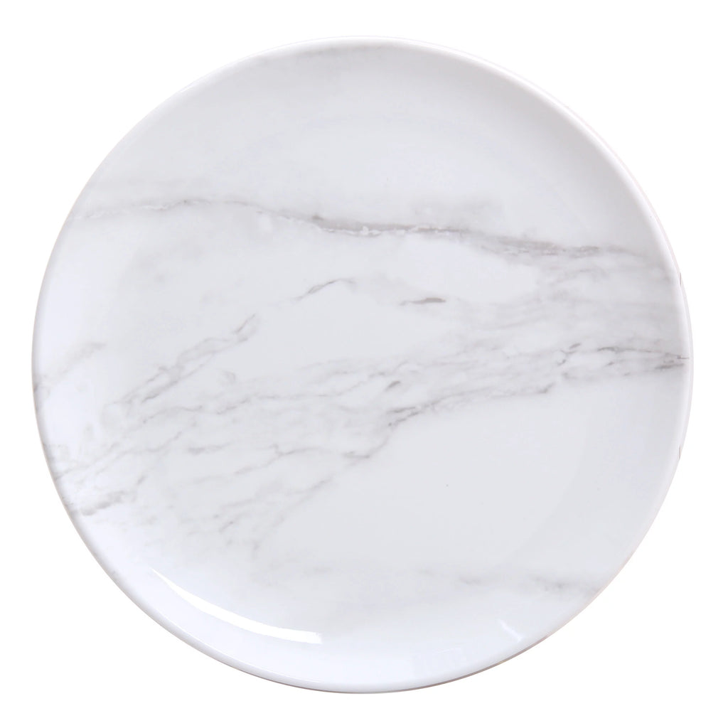 12-Piece Melamine Grey and White Marble Dinnerware Set P807
