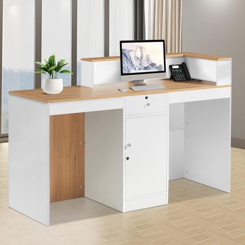 Reception Desk with Lockable Drawer & Door Cabinet B407657