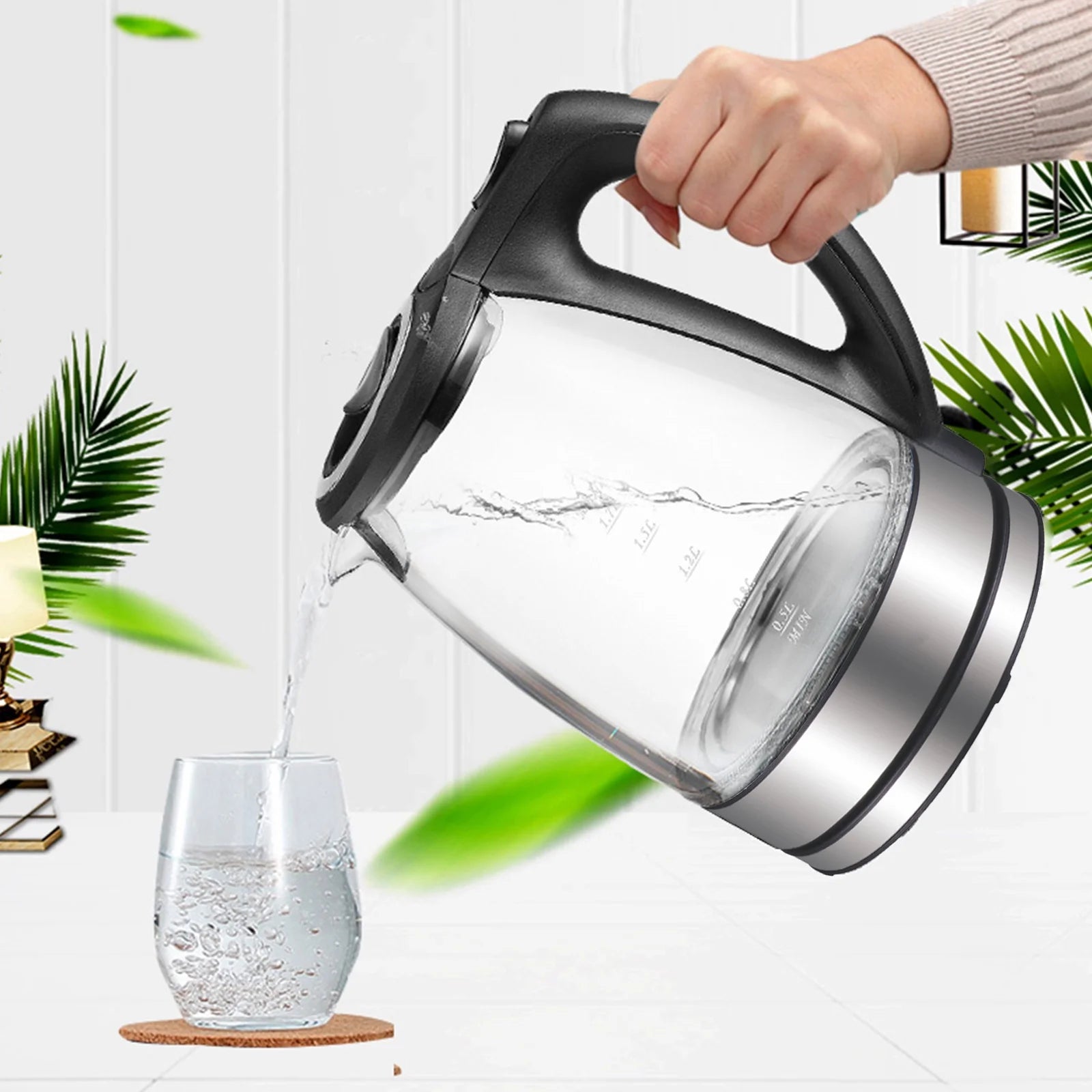 1.7L Glass Electric Kettle with Auto Shut-Off P472